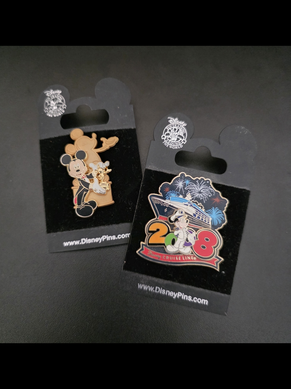 Disney Pins Set Of 2 - Mickey And Cruise Line